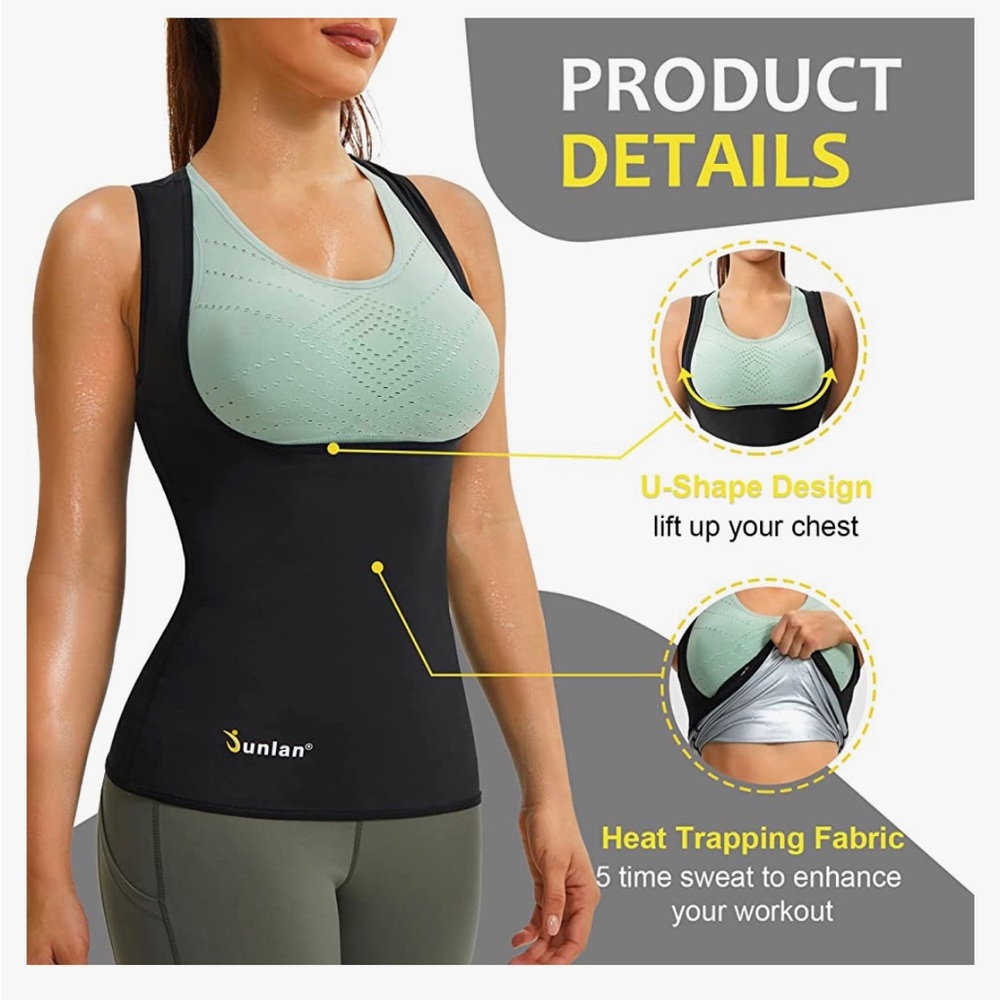 Junlan sauna suit for women waist trainer top NWT - Picture 4 of 10